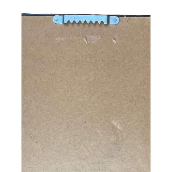 Vtg Framed NEEDLEPOINT Child Eating Watermelon Butterfly Birds Oval Mat 9 x 11 - Picture 8 of 9